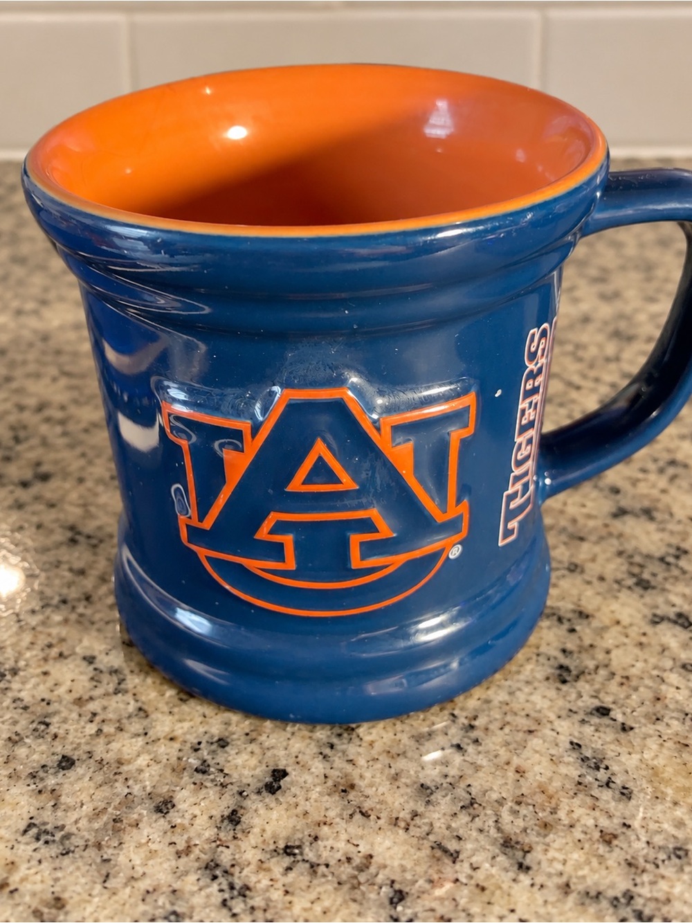 Auburn Tigers AU Oversized Ceramic Coffee Mug Blue Orange NCAA